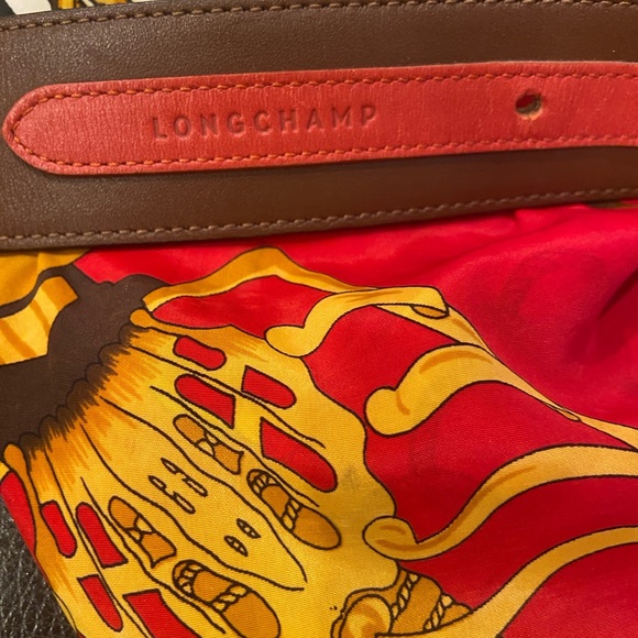 Longchamp UNISEX Brown and Red Bag 41in long 2in wide main image 5